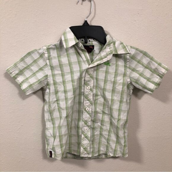 Hawk Boy's Button Down Plaid Short Sleeve Shirt size 4T - Picture 1 of 5